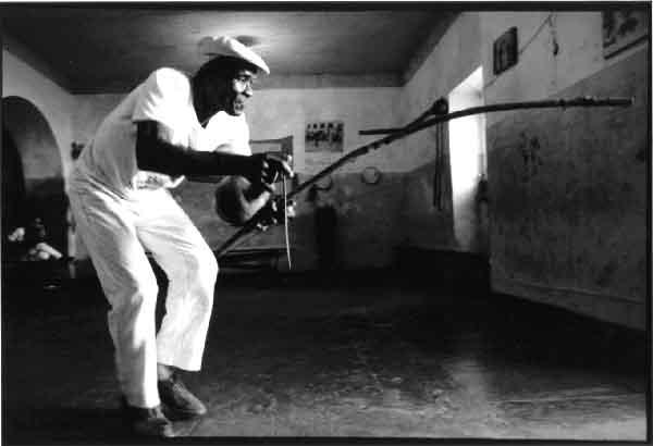 Mestre João Grande playing Berimbau